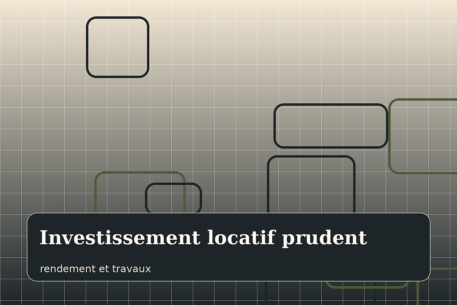 Immeuble résidentiel stylisé et calcul de rendement prudent