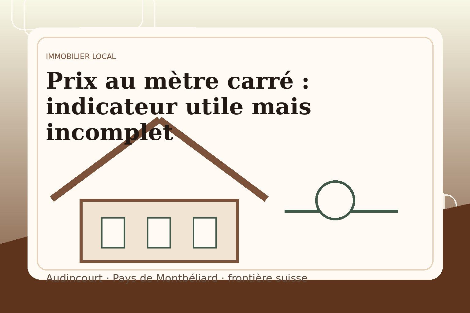 Prix au mètre carré : indicateur utile mais incomplet