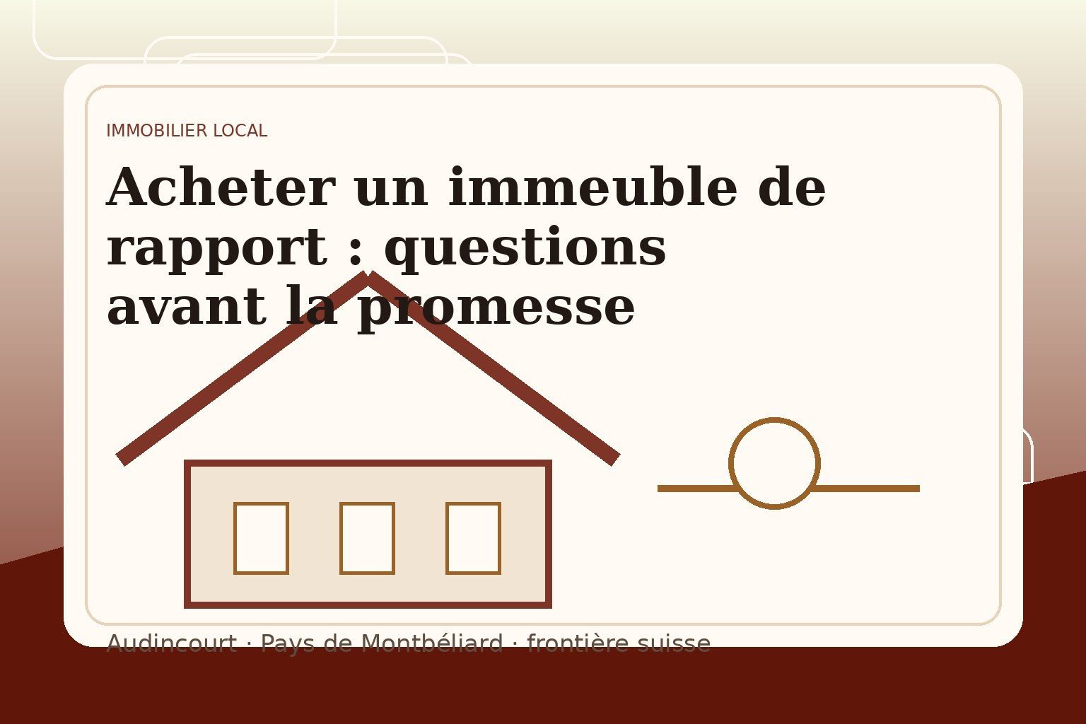 Acheter un immeuble de rapport : questions avant la promesse